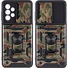 Ударостійкий чохол Camshield Serge Ring Camo для Samsung Galaxy A23 4G Коричневий / Army Brown, TPU+PC, Кільце-тримач