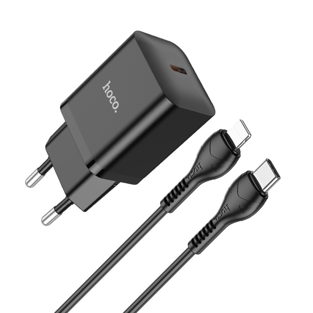 Комплект швидкого заряджання для iPhone Hoco N27 Innovative PD20W Type-C to Lightning Чорний