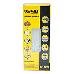 Стрижні клейові Ø11.2×300 мм 2 кг (прозорі) SIGMA (2711001)