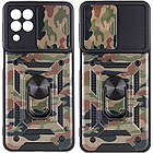 Ударостійкий чохол Camshield Serge Ring Camo для Samsung Galaxy M53 5G Коричневий / Army Brown, TPU+PC, Кільце-тримач