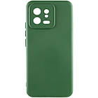 Чохол Silicone Cover Lakshmi Full Camera (A) для Xiaomi 13 Зелений / Dark green, Full camera