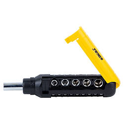 Викрутка з реверсом + насадки торцеві та біти 1/4" 13 шт CrV SIGMA (4001931)