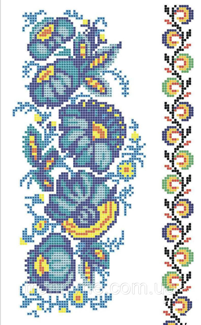 Термоналіпка 18 х 28см Сині квіти