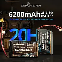 Аккумулятор RadioMaster 2S Li-PO 6200мАч Совместимый Boxer TX16S Перезаряжаемая липосакционная батарея