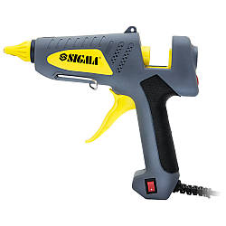 Пістолет термоклеєвий Sigma 200Вт для склеювання кераміки паперу дерева пластику з вимикачем