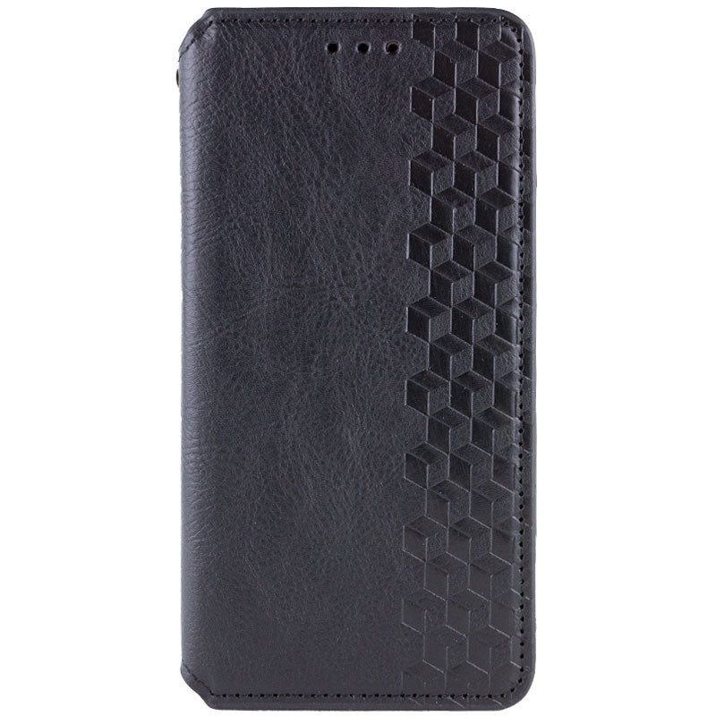 Шкіряний чохол книжка GETMAN Cubic (PU) для Motorola Moto E40 Чорний, Штучна шкіра, Слот для візитки