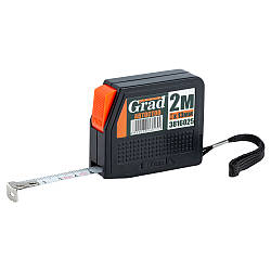 Рулетка з автостопом 2 м×13мм (чорна) GRAD (3816025)