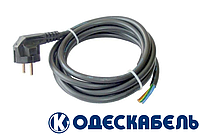 Провод армированый с вилкой ПВС-ВП 2*0,75+1*0,75-250-10-10-2,7 - черный ПАО"ОДЕСКАБЕЛЬ"