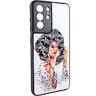 TPU+PC чохол Prisma Ladies для Samsung Galaxy S22 Ultra Girl in a hat, TPU+PC