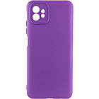 Чохол Silicone Cover Lakshmi Full Camera (A) для Motorola Moto G32 Фіолетовий / Purple, Full camera