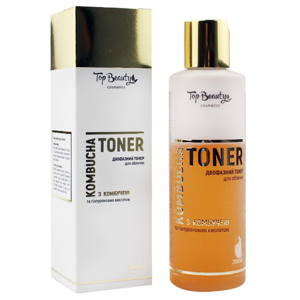 Тонер для обличчя двофазний з комбучею Top Beauty Kombucha Toner 200 мл, фото 1