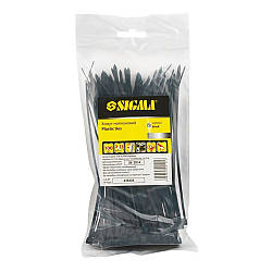 Хомут нейлон 3.6×150 мм 100 шт (чорний) SIGMA (2502121)