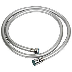 Шланг для душу 1/2" PVC 3-шаровий з підшипником сріблястий 150 см AQUATICA XB-0173 (9791611)