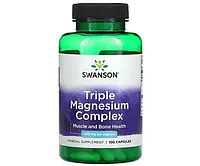 Комплекс магнію Swanson (Triple Magnesium Complex) 400 мг 100 шт