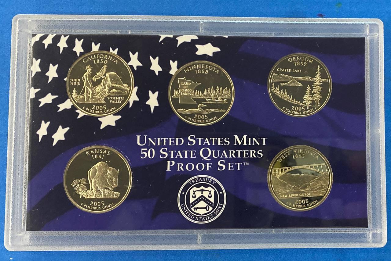 Річний набір монет США 25 центів за 2005 р. ПРУФ