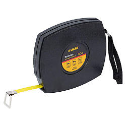 Рулетка сталева стрічка 30 м×10 мм (чорна) SIGMA (3816301)