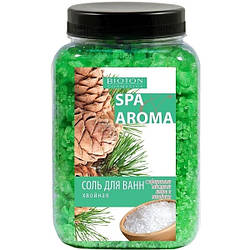 Морська сіль для ванн Bioton Cosmetics Spa Aroma хвойна з ефірними оліями кедра та кипариса, 750 г