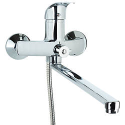 Змішувач SD Ø40 для ванни гусак прямий 350 мм дивертор вбудований картриджний TAU SD-2C243C (9804220)