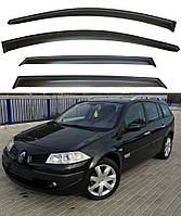 Ветровики Renault Megane II универсал 2003-2008 (скотч) VIP Китай