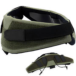 Тактичний захист на шию, Оливковий / Захист шиї горжет / Універсальний захист горла від уламків