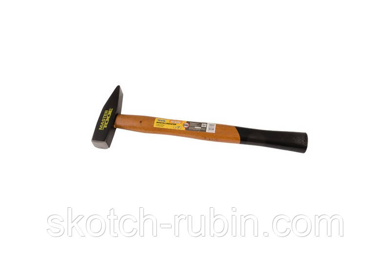 Молоток слюсарний MASTERTOOL 300 г HRC 56 ручка з дерева з полімерним захистом 300 мм 02-0203