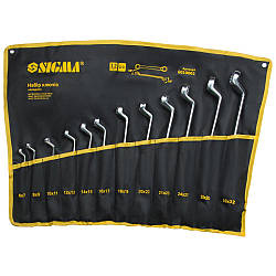 Ключі накидні 12 шт 6-32мм CrV satine (ткат. чохол) SIGMA (6010061)