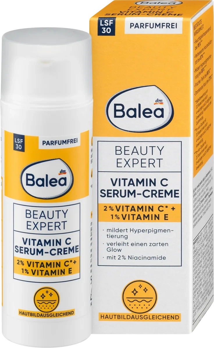 Сироватка для обличчя Balea Beauty Expert Vitamin C, LSF30, 50 мл