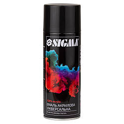 Емаль аерозольна акрилова 400 мл RAL 9005 чорний глянець SIGMA (2736631)