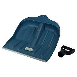 Лопата для прибирання снігу пластикова з алюмінієвою планкою 435×470×10 мм (синя) GRAD (5049465)