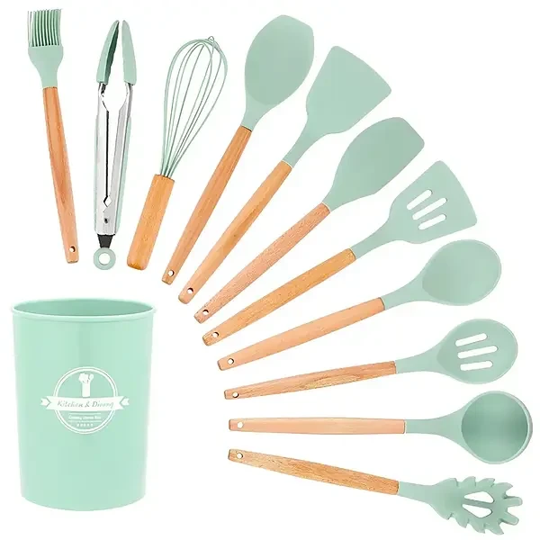 Кухонные аксессуары с подставкой, Ручной набор с 12 предметов Kitchen Set - фото 7 - id-p2120233370