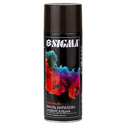 Емаль аерозольна акрилова 400 мл RAL 8017 темно-коричневий глянець SIGMA (2736761)