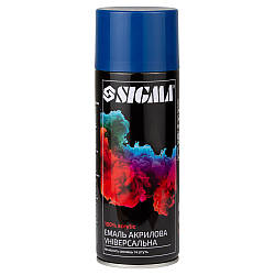 Емаль аерозольна акрилова 400 мл RAL 5005 синій глянець SIGMA (2737121)