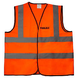 Сигнальний жилет жовтогарячий 4 с/о смуги XXL SIGMA (9451281)