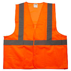 Сигнальний жилет жовтогарячий 3 с/о смуги XXL GRAD (9451655)