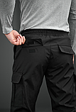 Зручні чоловічі спортивні штани на манжетах з кишенями чорні, фото 8