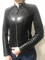 Женская кожаная куртка из натуральной кожи и кашемира .Размер S.