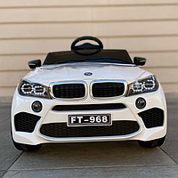 Детский мощный электромобиль, Белый детский Джип BMW X6