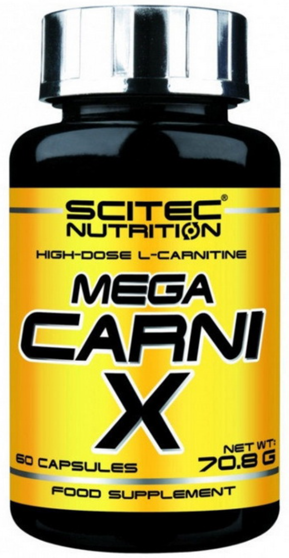 Л-карнітин Scitec MEGA Carni-X 60 капс L-carnitine Найкращий жироспалювач для жінок і чоловіків Vitaminka