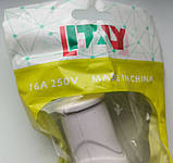 Вилка електрична із заземленням пряма євро Lemanso LMA3324 16 А 250 V IP20 білий пластик, фото 3