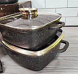 Набір каструль казанів із мармуровим антипригарним покриттям Edenberg EB-3986 Набір кухонного посуду 5 предметів, фото 4