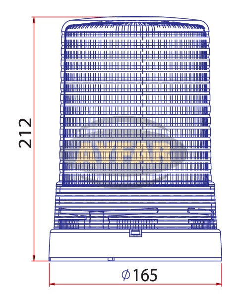 Маячок проблесковый синий 12v стационарное крепление ( AYFAR Турция) - фото 2 - id-p2120249867