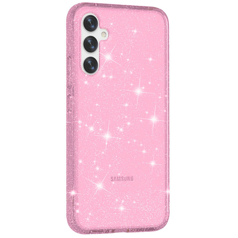 Прозорий чохол Nova Sparkle для Samsung Galaxy A36 5G із блискітками Pink