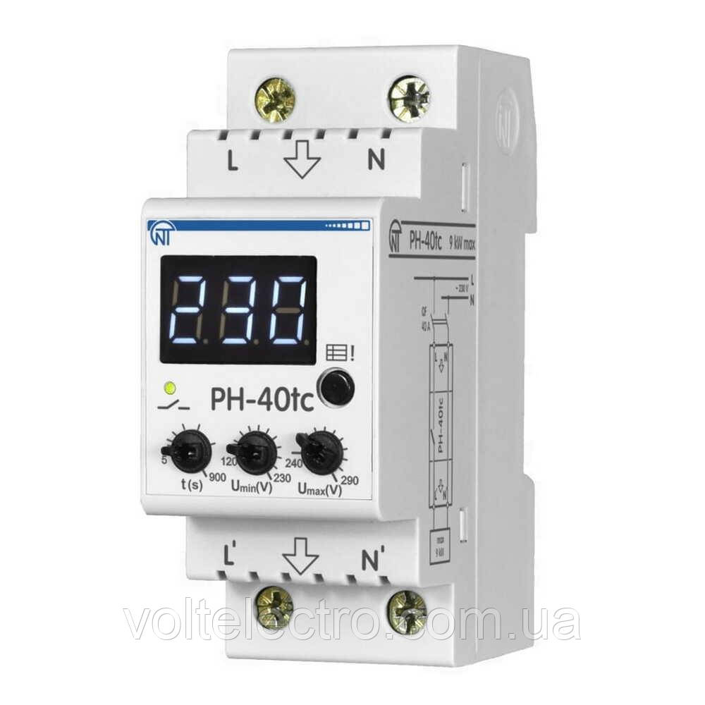 Реле напруги 1ф 40A РН-40tc Новатек, фото 1