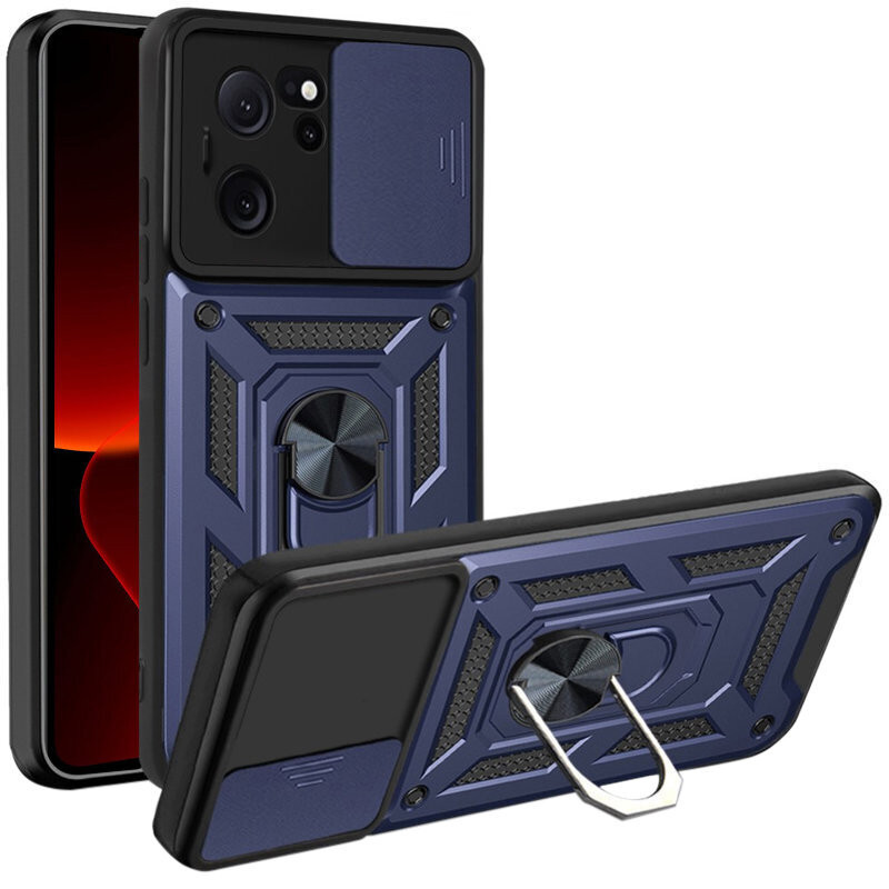 Протиударний чохол Camshield Serge Ring для Xiaomi 13T | Броньований з кільцем-підставкою Синій, фото 1