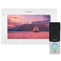 Комплект Slinex ML-20HD(Black)+SQ-07MTHD(White) Видеодомофон Slinex Готовый набор домофона Вызывная панель