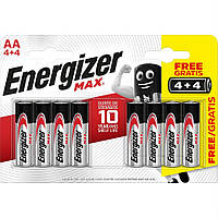 Батарейка ENERGIZER AA LR6 Max 4+4 блистер 8 шт. BA