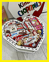Вкусный подарочный набор со сладостями для девушки, набор в форме сердца на 8 марта для жены, мамы, ребенка