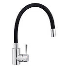 Набір Кухонна мийка Luminex 5045 сіра + та змішувач для кухні з гнучким виливом Kroner - ESG035BLK, фото 8