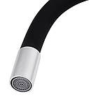 Набір Кухонна мийка Luminex 5045 сіра + та змішувач для кухні з гнучким виливом Kroner - ESG035BLK, фото 9