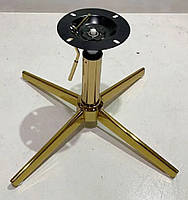 Стілець поворотний із регулюванням висоти Tom GD-Modern Base, на золотій хрестовині зі стопами, м'яке сидіння, фото 7